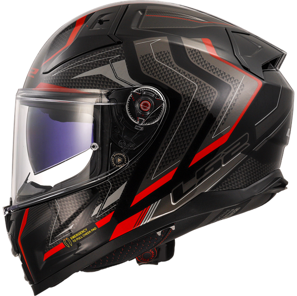 LS2 FF811 VECTOR II ALIZER BLACK RED-06 - Image 3